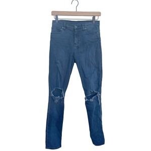 Ksubi Women's Black‎ Skinny Jeans Ripped Knee Slim Fit Denim Jeans, Sz 25